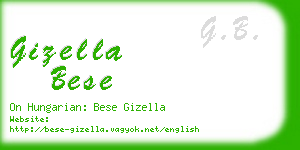 gizella bese business card